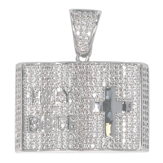 Small Cross Cubic Zirconia Pendant - BCH-1218*