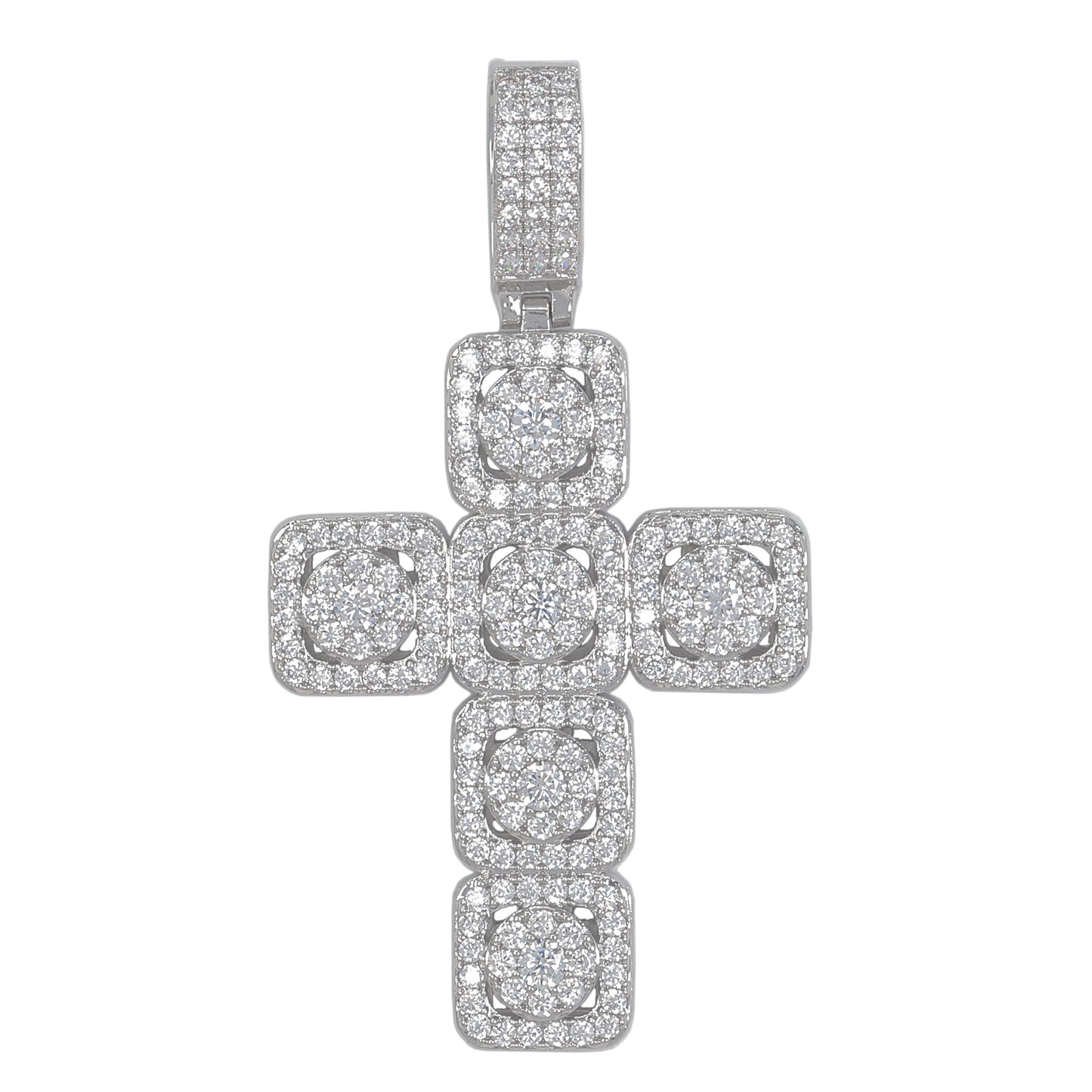 Large Cross Cubic Zirconia Pendant - BCH-1259*
