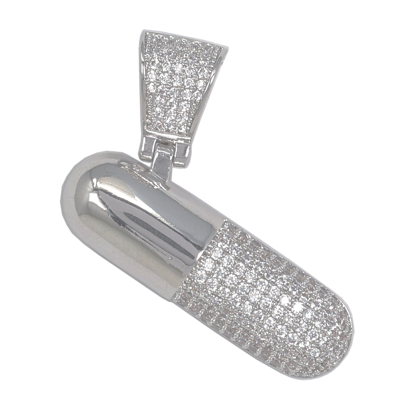 Small Pill Cubic Zirconia Pendant - BCH-1263*