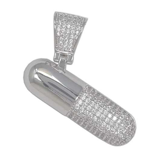 Small Pill Cubic Zirconia Pendant - BCH-1263*