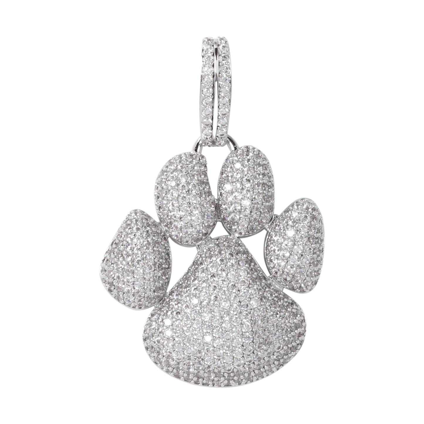Medium Paw Cubic Zirconia Pendant - BCH-1269*