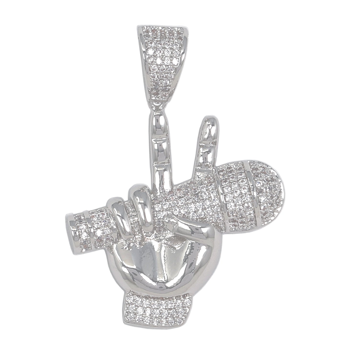Small Music Cubic Zirconia Pendant - BCH-1292*