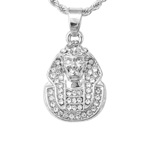 Iced Mini Egyptian Pendant with 3mm Rope Chain 24" - HC-281**