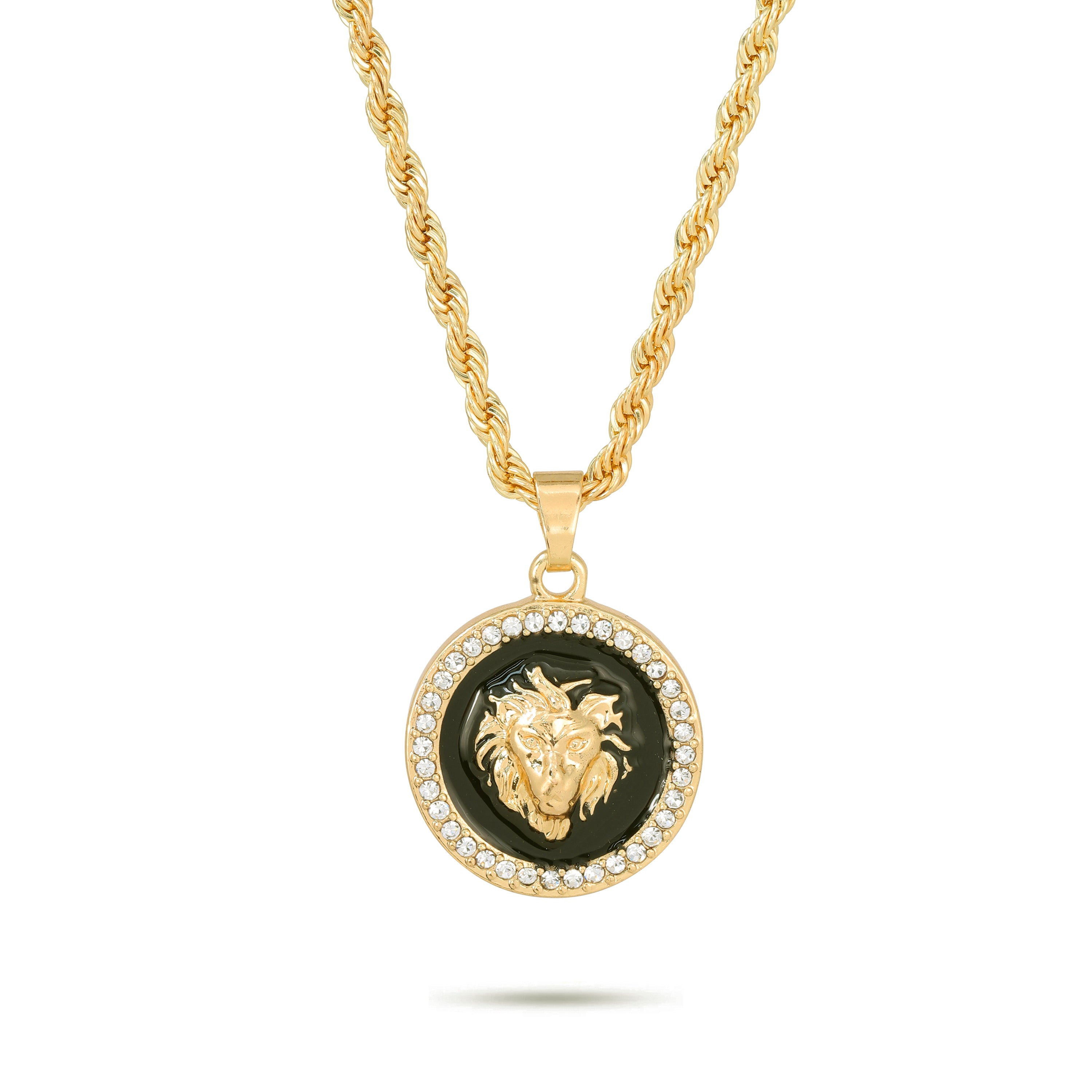 MINI ICED LION NECKLACE GOLD