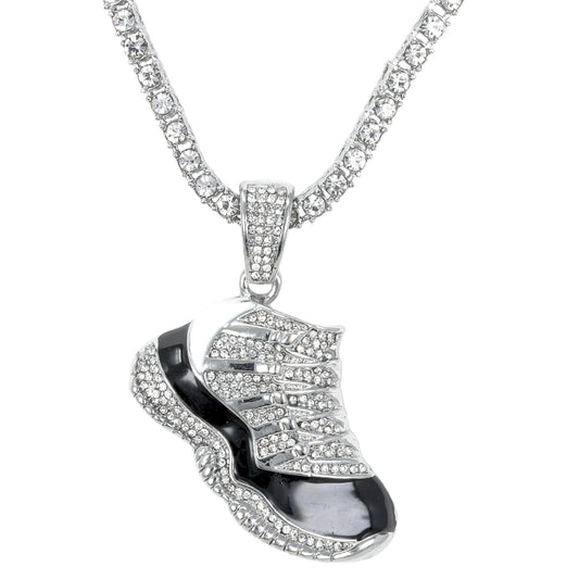Iced Sneaker Pendant with 3.5mm Tennis Chain 24" - HC-717**
