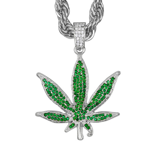 Iced Large Novelty Pendant with 8mm Rope Chain 24" - HC-8056