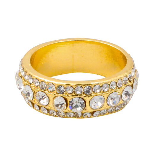 Mens One Size Iced Out Diamond Ring - HR-38