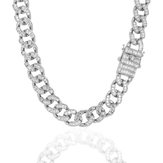 17mm Iced Out Baguette Cuban Chain - HSCH-123