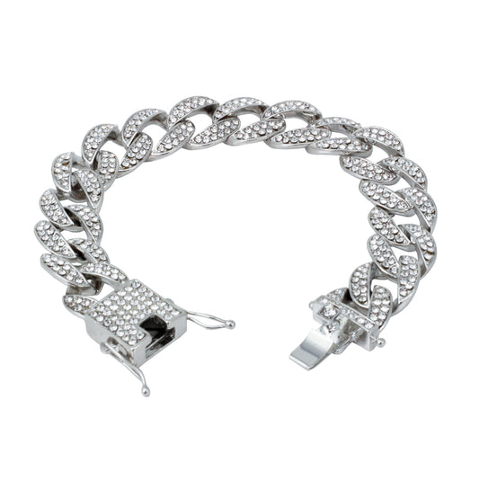 16mm Iced Cuban Bracelet - HSCH-130-B