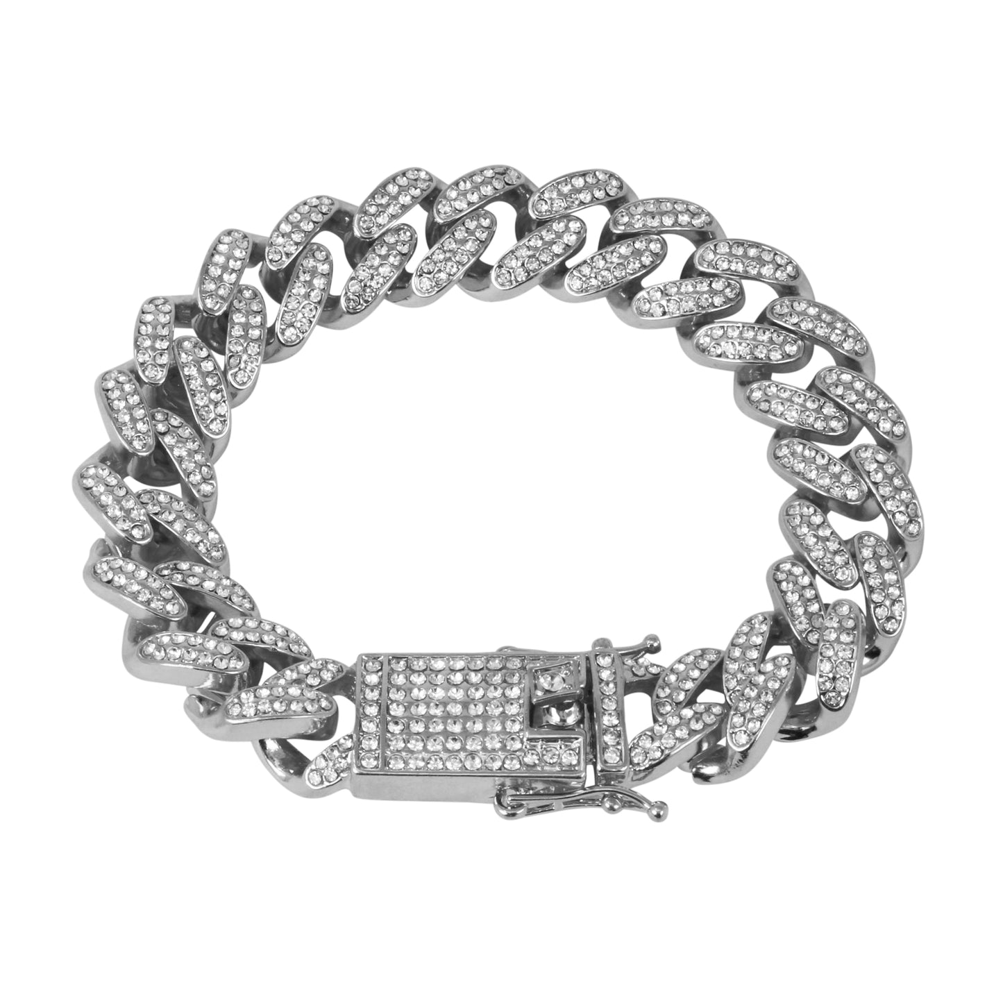 15mm Iced Cuban Bracelet - HSCH-132-B