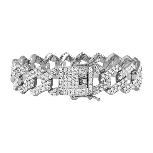 20mm Iced Cuban Bracelet - HSCH-157-B