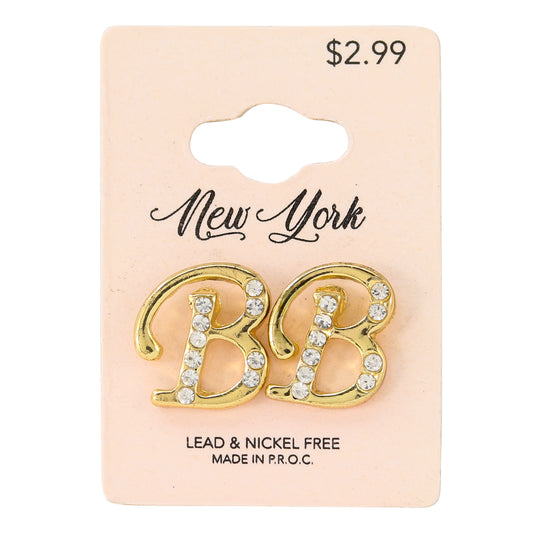Initial Earring - B