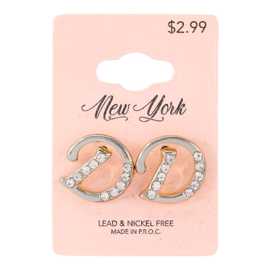 Initial Earring - D