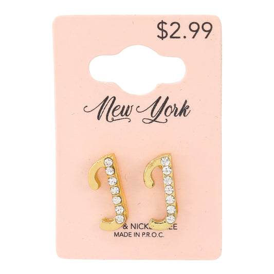 Initial Earring - J