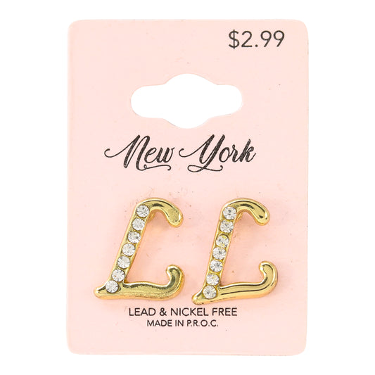 Initial Earring - L