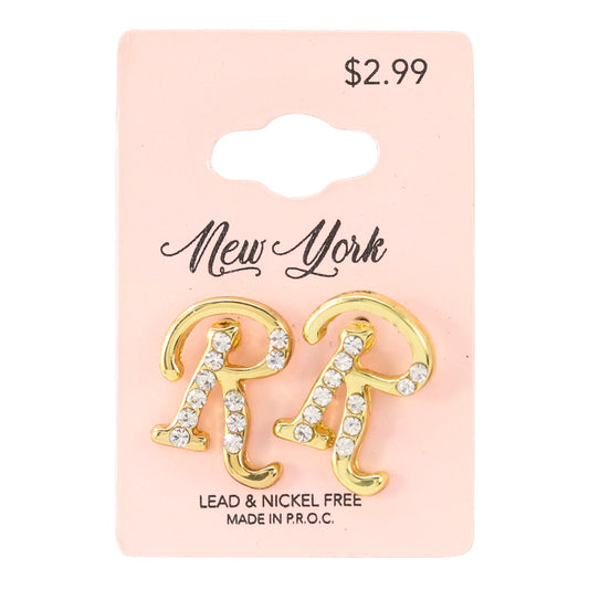 Initial Earring - R