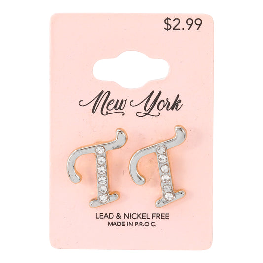 Initial Earring - T