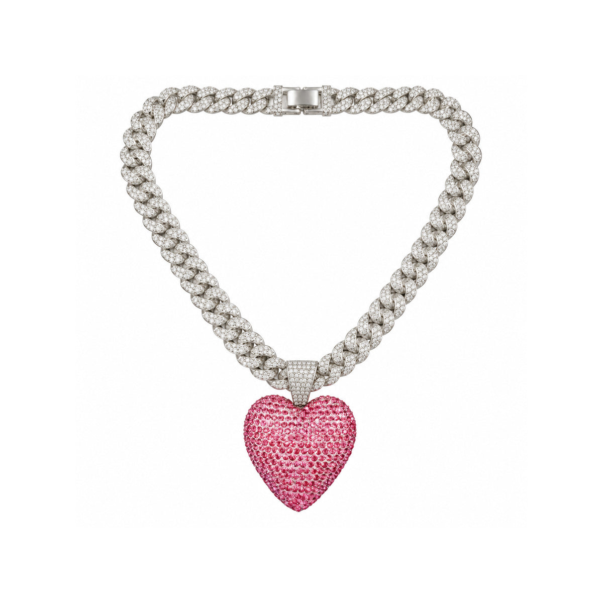 Ladies Bling Flash Out Chain RC1-402 SP — SILVER/PINK