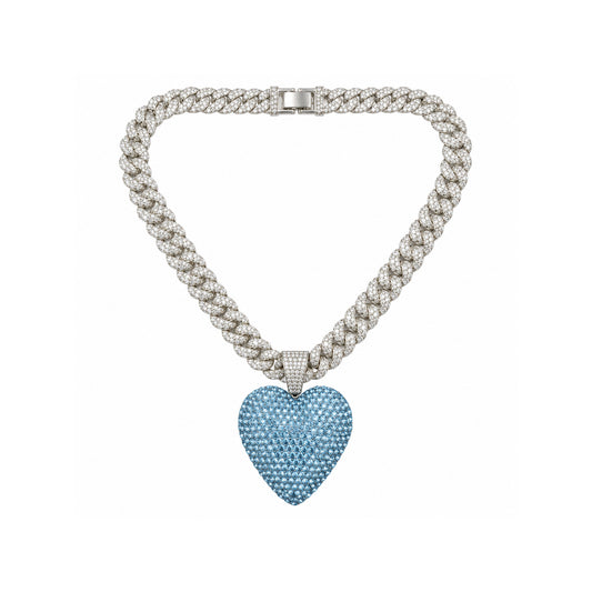 Ladies Bling Flash Out Chain RC1-403 SB ā SILVER/BLUE