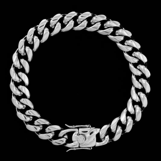 12mm Solid Cuban Bracelet - SCH-812-B