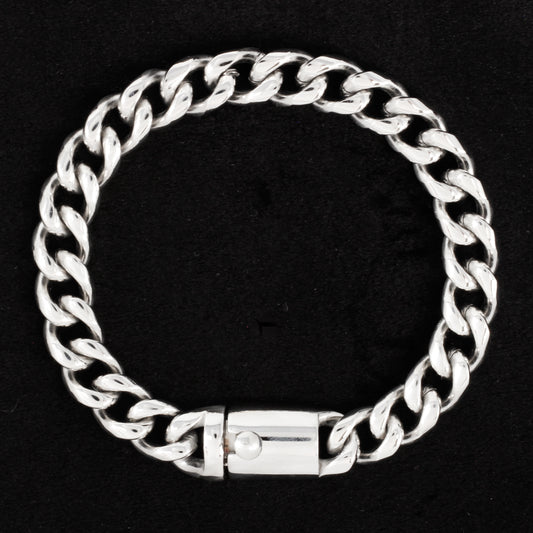 10mm Solid Cuban Bracelet - SCH-903-B**
