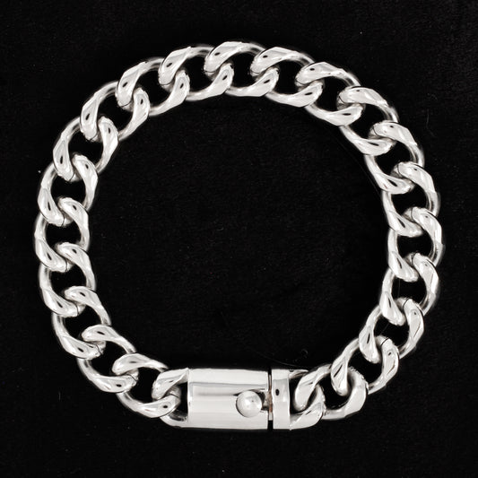 12mm Solid Cuban Bracelet - SCH-904-B**
