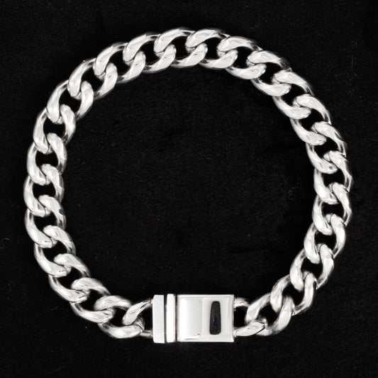 8mm Solid Cuban Bracelet - SCH-912-B**