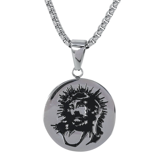 Mini Jesus Necklace with 2.5mm Round Box Chain 24" - SCP-043**