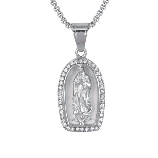Mini Jesus Necklace with 2.5mm Round Box Chain 24" - SCP-073