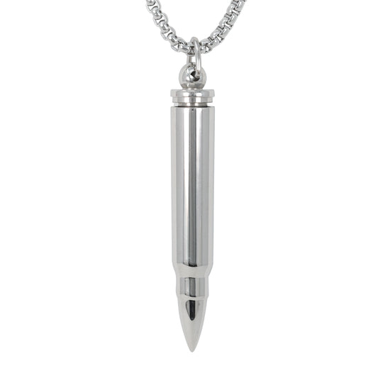 Medium Bullet Necklace with 3mm Round Box Chain 24" - SCP-239**