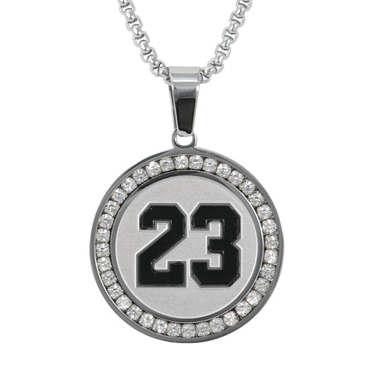 Medium 23 Necklace with 3mm Round Box Chain 24" - SCP-253