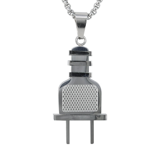 Medium Plug Necklace with 3mm Round Box Chain 24" - SCP-257**