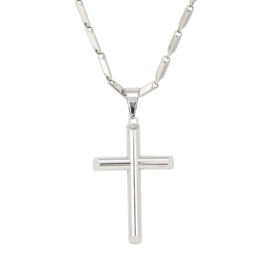 Large Cross Necklace with 4mm Bullet Chain 24" - SCP-748