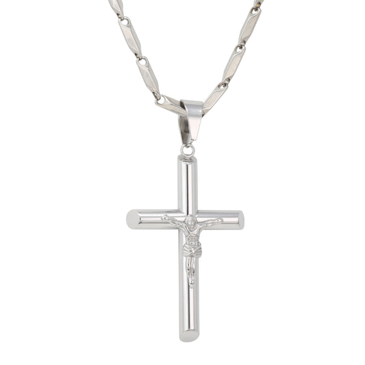 Large Cross Necklace with 4mm Bullet Chain 24" - SCP-773