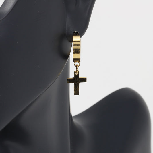 Cross Huggie Earrings - SE-52