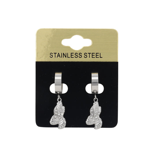 Hanging Pray Hand Earring - SE-603