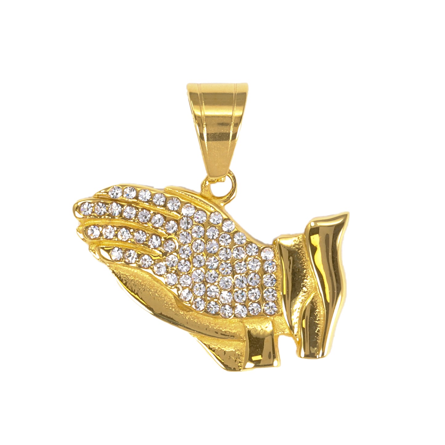 Iced Out Praying Hands Pendant - SP-4007**