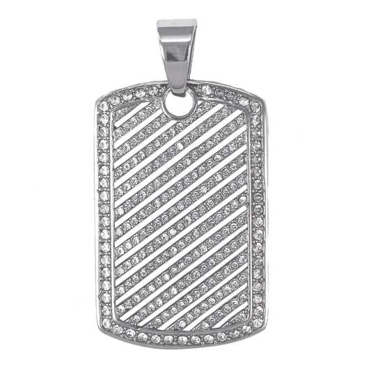 Iced Out Tag Pendant - SP-4021**