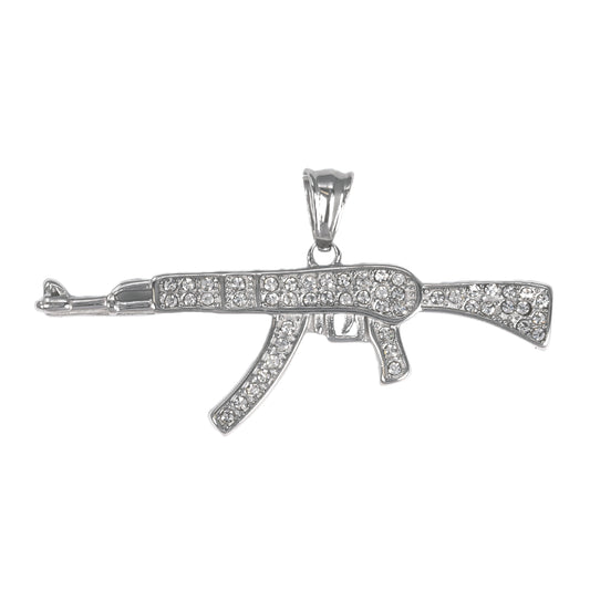 Iced Out Gun Pendant - SP-4022