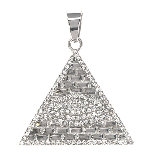 Iced Out Pyramid Eye Pendant - SP-4028