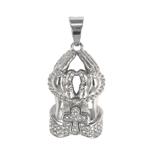 Iced Out Praying Hands Pendant - SP-4029**