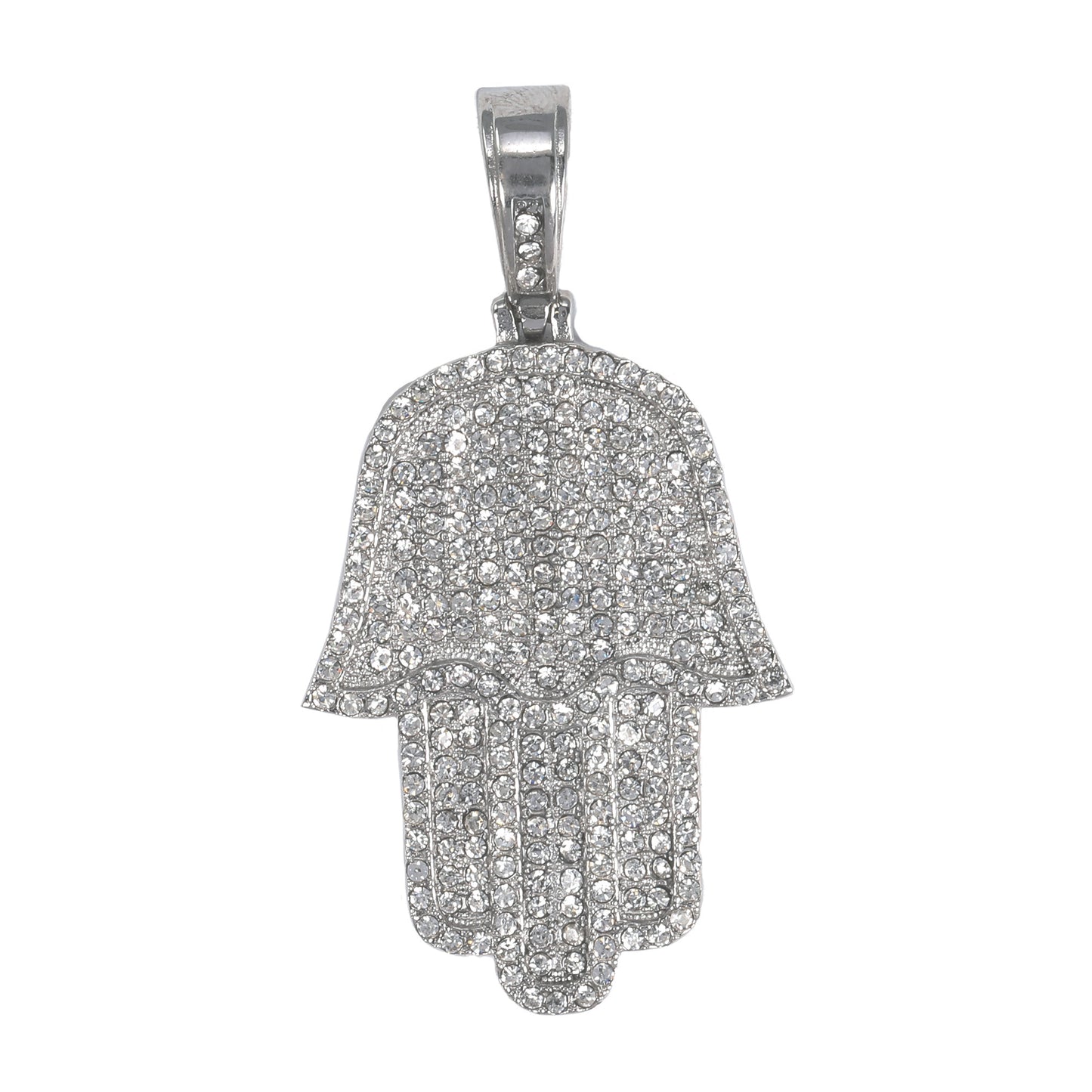 Iced Out Hamsa Pendant - SP-4048**