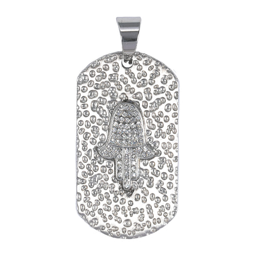 Iced Out Hamsa Pendant - SP-4049**