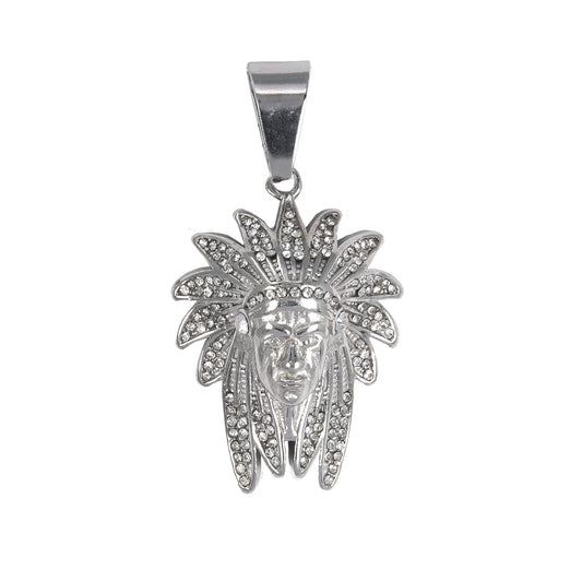 Iced Out Chief Pendant - SP-4056