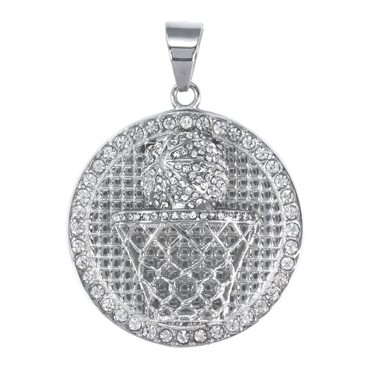 Iced Out Basketball Hoop Pendant - SP-4106**