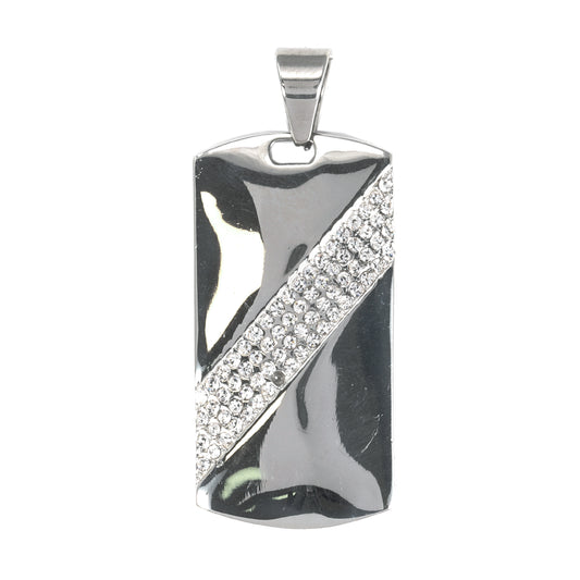 Iced Out Tag Pendant - SP-4113**