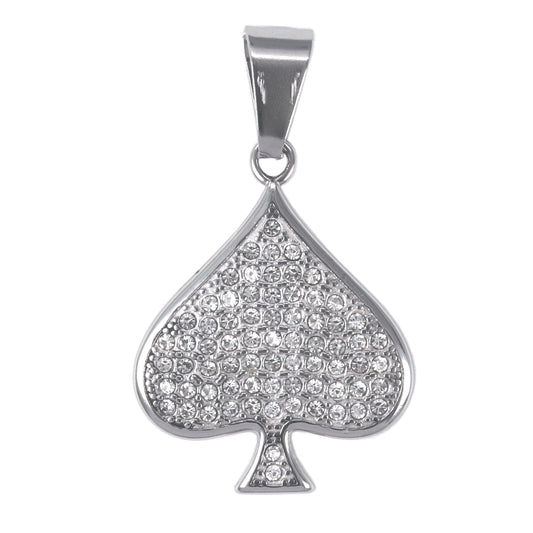Iced Out Spade Pendant - SP-4119**
