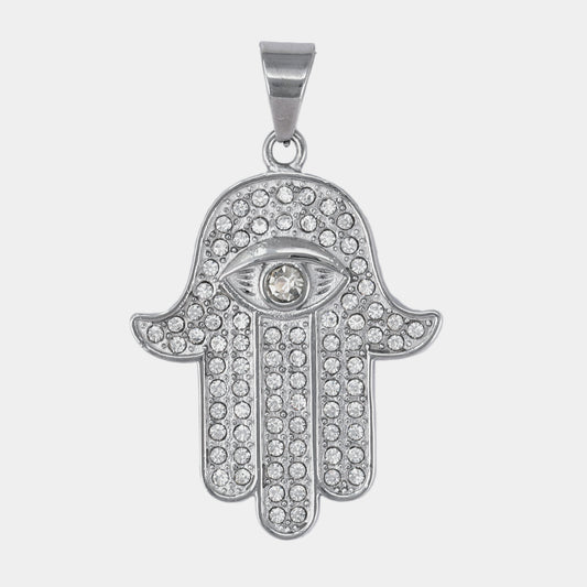 Iced Out Hamsa Pendant - SP-4125