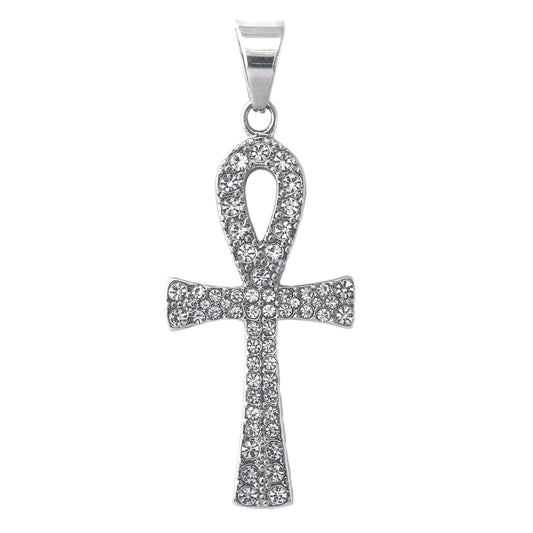 Iced Out Ankh Cross Pendant - SP-4128**