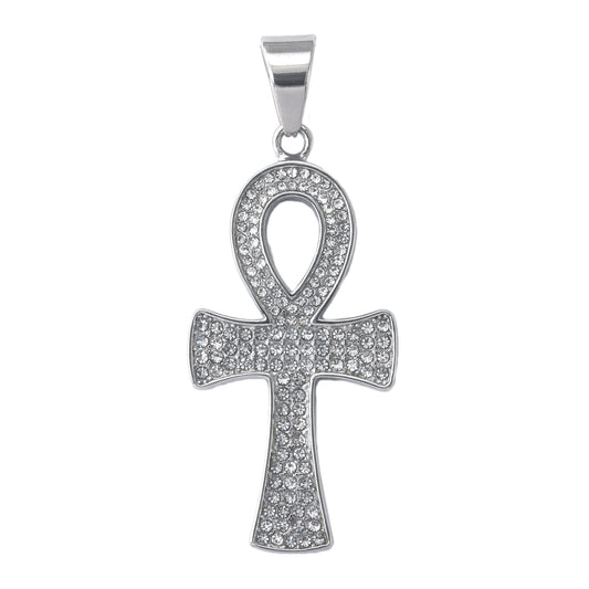 Iced Out Ankh Cross Pendant - SP-4132**